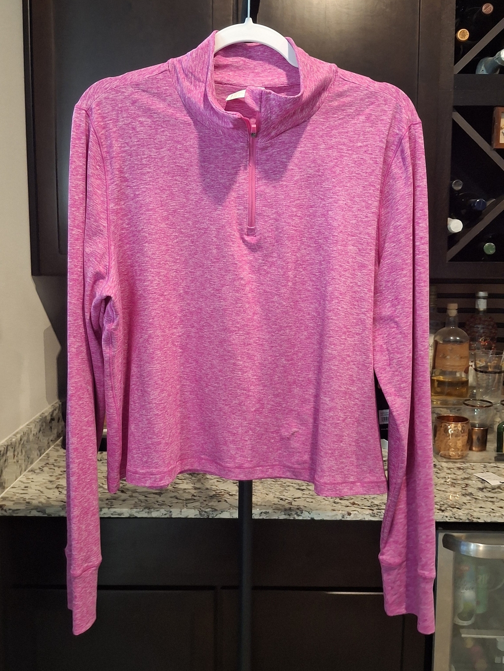 NWT SIZE X-LARGE WOMEN'S 90° DEGREES LONG SLEEVE CROPPED QUARTER ZIP PULLOVER